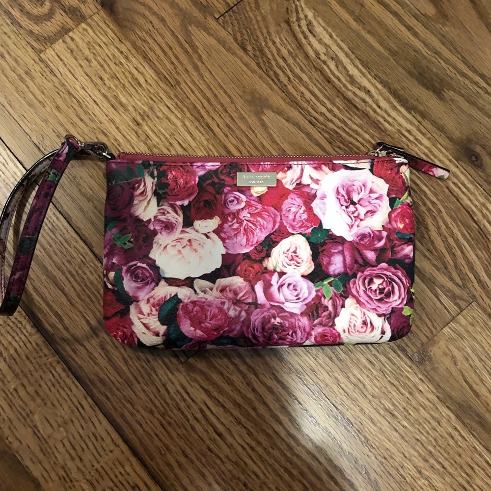 Kate Spade Lolly Grant Street rose clutch